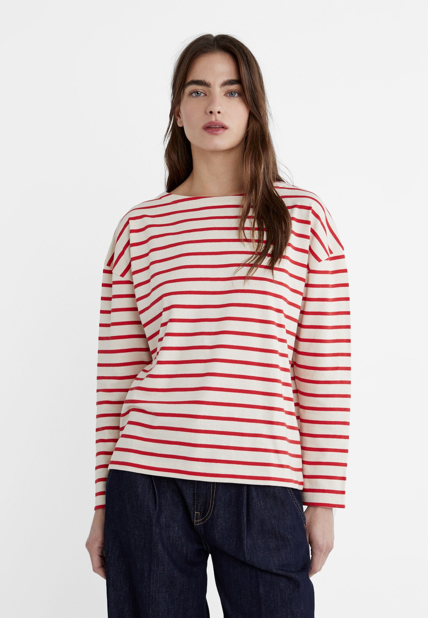 T-shirt rayé - Mode femme | Stradivarius France | Stradivarius (FR)