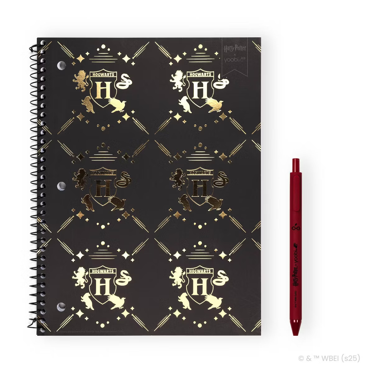 Yoobi Harry Potter 1 Subject Notebooks 8"x10.5" Wide Ruled with Pen Gold House Pride | Target