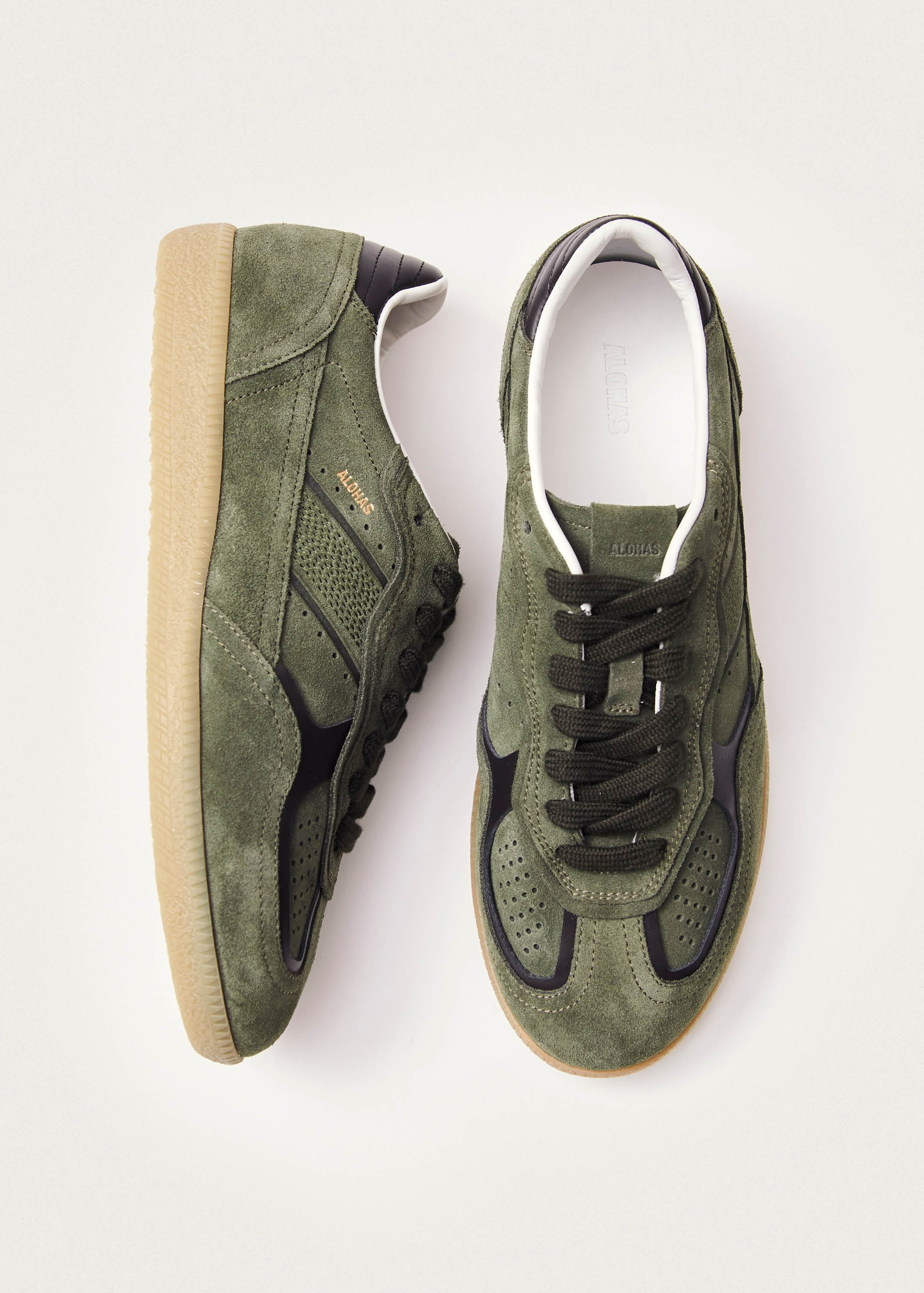 Tb.490 Rife Dusty Olive Leather Sneakers | ALOHAS | Alohas US