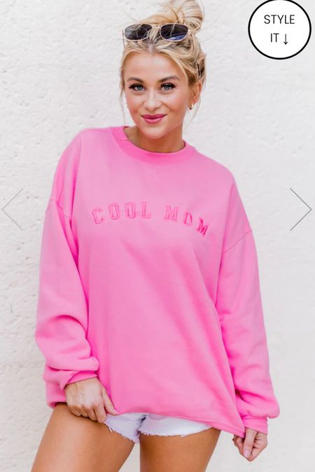 CODE: BLONDEBELLE for 20% off my cool mom sweatshirt 💖 loveee the hot pink color and oversized fit! I’m wearing a small but could’ve done xs 
.
.
.
Pink lily, Mother’s Day, graphic sweatshirt 


#LTKunder50 #LTKunder100 #LTKstyletip