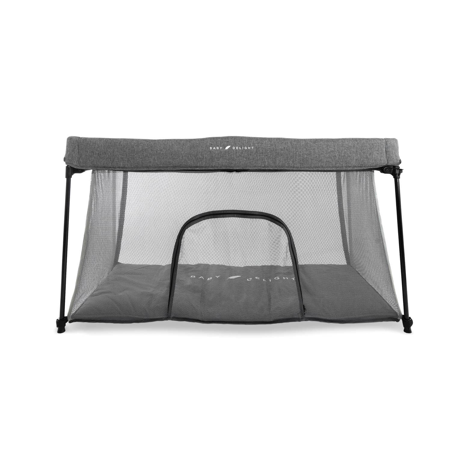 Nod Deluxe Portable Travel Crib - Charcoal Tweed | Baby Delight