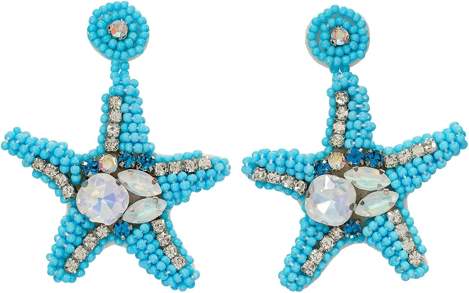 Bohemian Handmade Beaded Vacation Dangle Drop Earrings Summer Boho Beach Statement Jewelry for Wo... | Amazon (US)