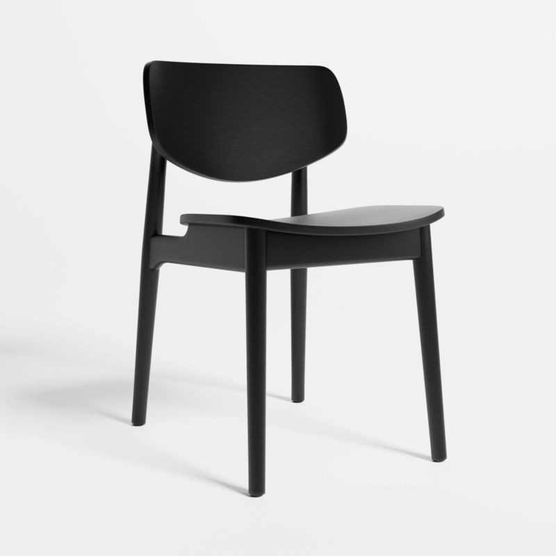 Paolo Black Wood Dining Chair + Reviews | Crate & Barrel | Crate & Barrel