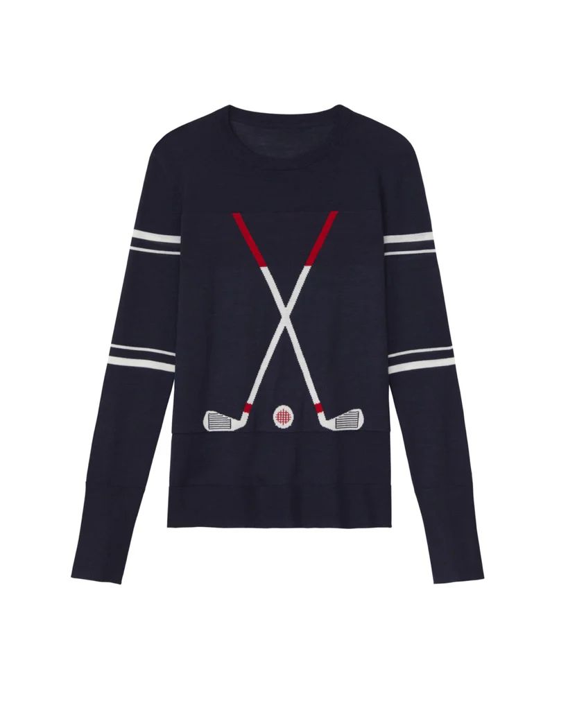 The Club Sweater in Navy Stripe | Over The Moon
