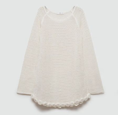 Crochet mini dresses, chic as a cover up. Love this one from Mango. 