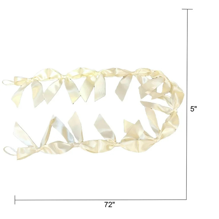 Satin Bow Garland, Cream, 6', Easter by Way To Celebrate | Walmart (US)