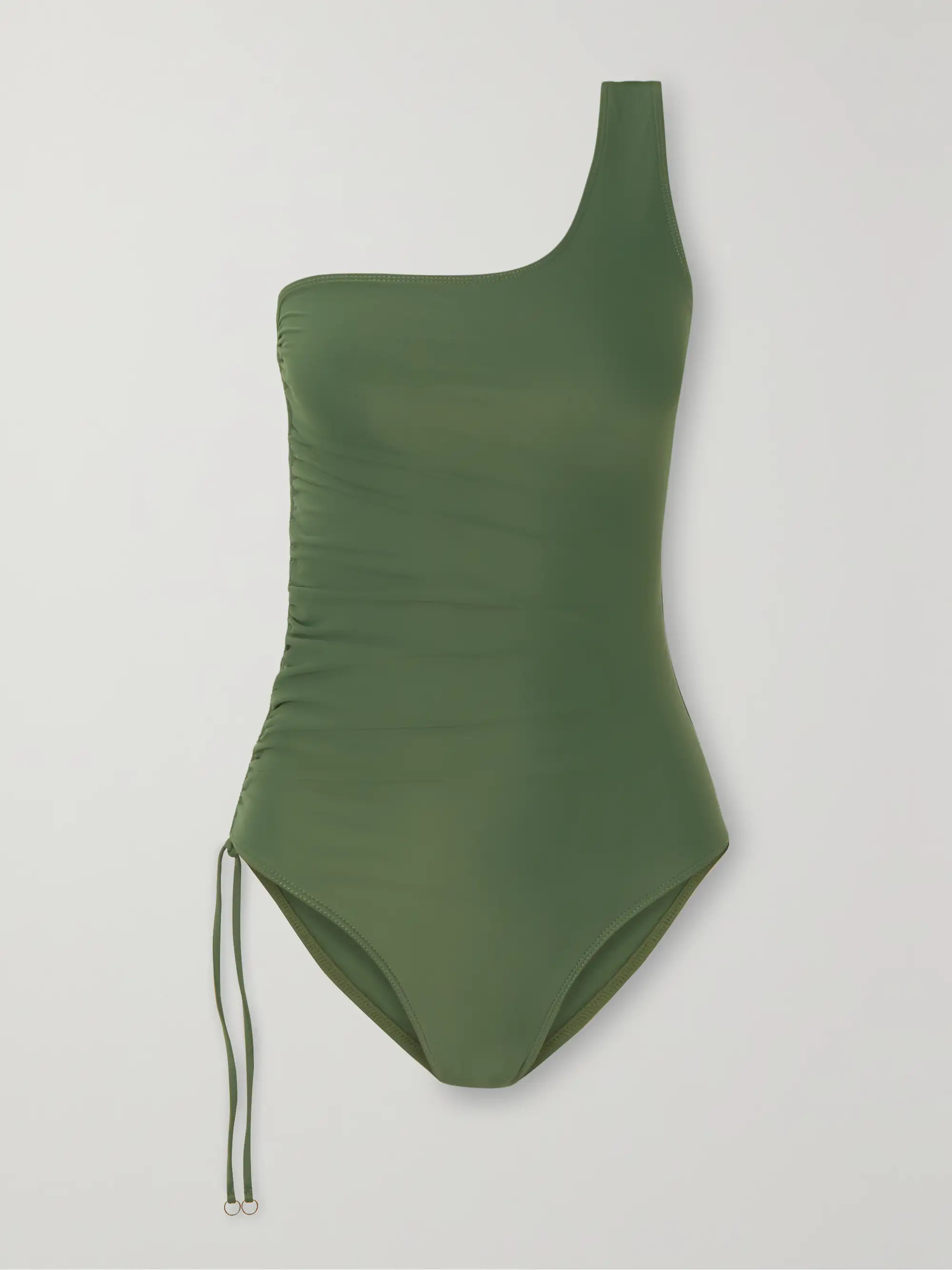 + NET SUSTAIN Mota Uta one-shoulder stretch-ECONYL swimsuit | NET-A-PORTER (US)