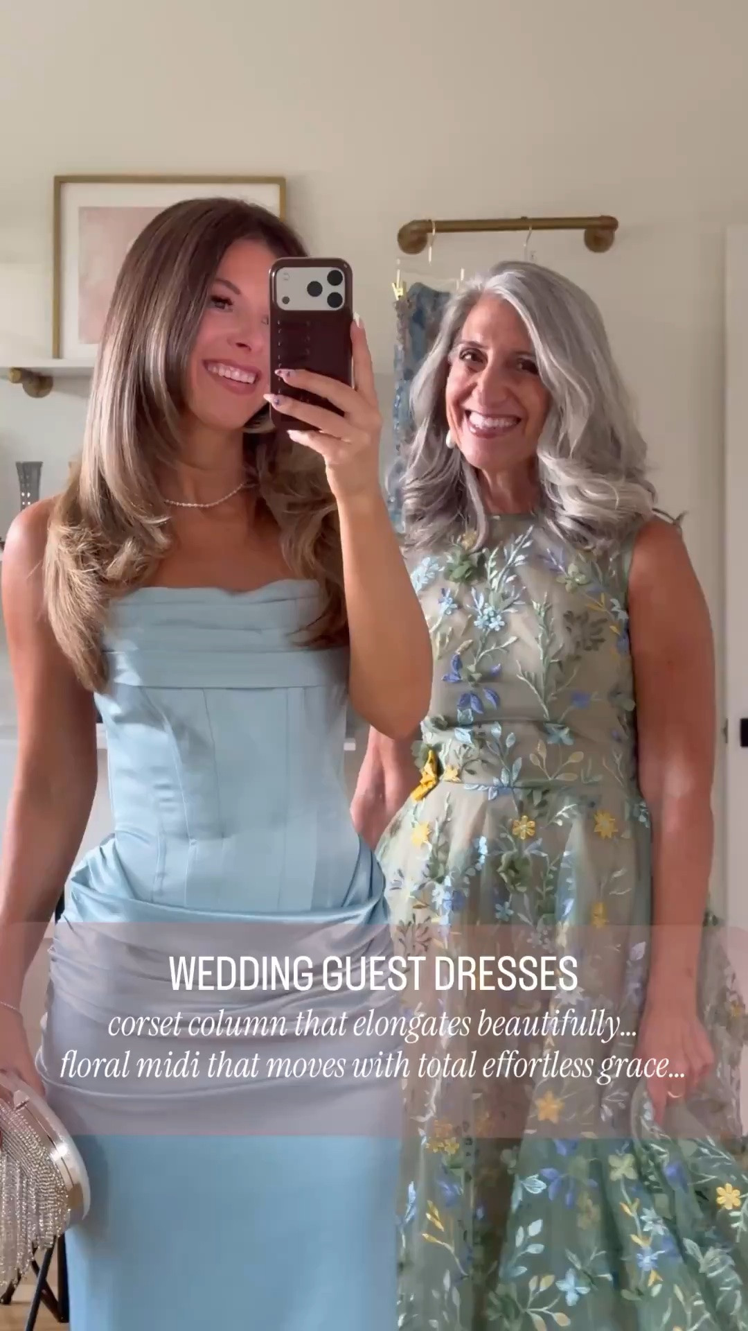 🩵 Mini Me & Me — Wedding Guest and Mother of the Bride Dresses

A powder blue strapless corset column with ruched satin that holds and elongates beautifully all evening long. A sage green botanical floral midi with a sleeveless neckline that skims elegantly and a full skirt that moves with total effortless garden wedding grace.

Save this for your next invitation and share it with a friend who’s shopping. 💌

Claudia | 5’4½” | 133 | medium or 6
Emerson | 5’4” | 130 | small or 2

Wedding Guest Dress | Fashion over 50 | Mother of the Bride | Mother of the Groom | Black Tie | Formal Gown | Summer Wedding | Dresses to Hide Belly | Special Occasion

#LTKOver40 #LTKMidsize #LTKWedding