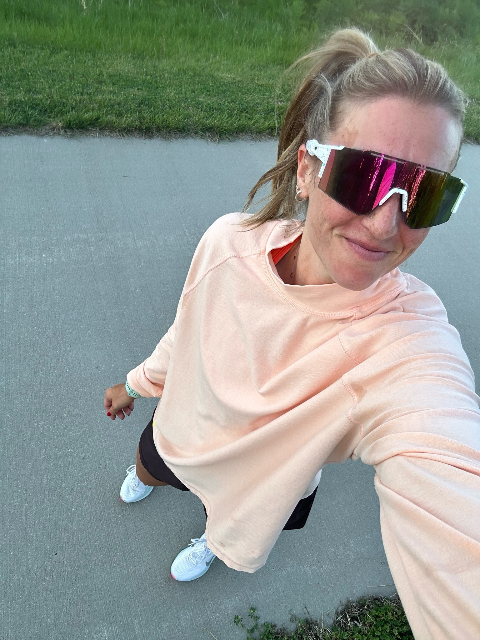 45 minute easy run for distance (4.61 miles) in my favorite long sleeve- grabbed this solid color last week! 

Small top & small @lululemon pace crush shorts

#LTKActive #LTKfitnessgoals #LTKmorningroutine