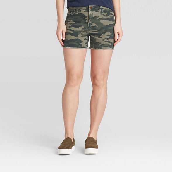 Women's High-Rise Jean Shorts - Universal Thread™ Camo Print | Target