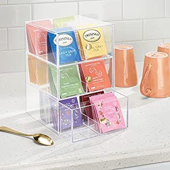 mDesign Plastic Wide Kitchen Pantry, Cabinet, Countertop Organizer Storage Station - 3 Drawers fo... | Amazon (US)