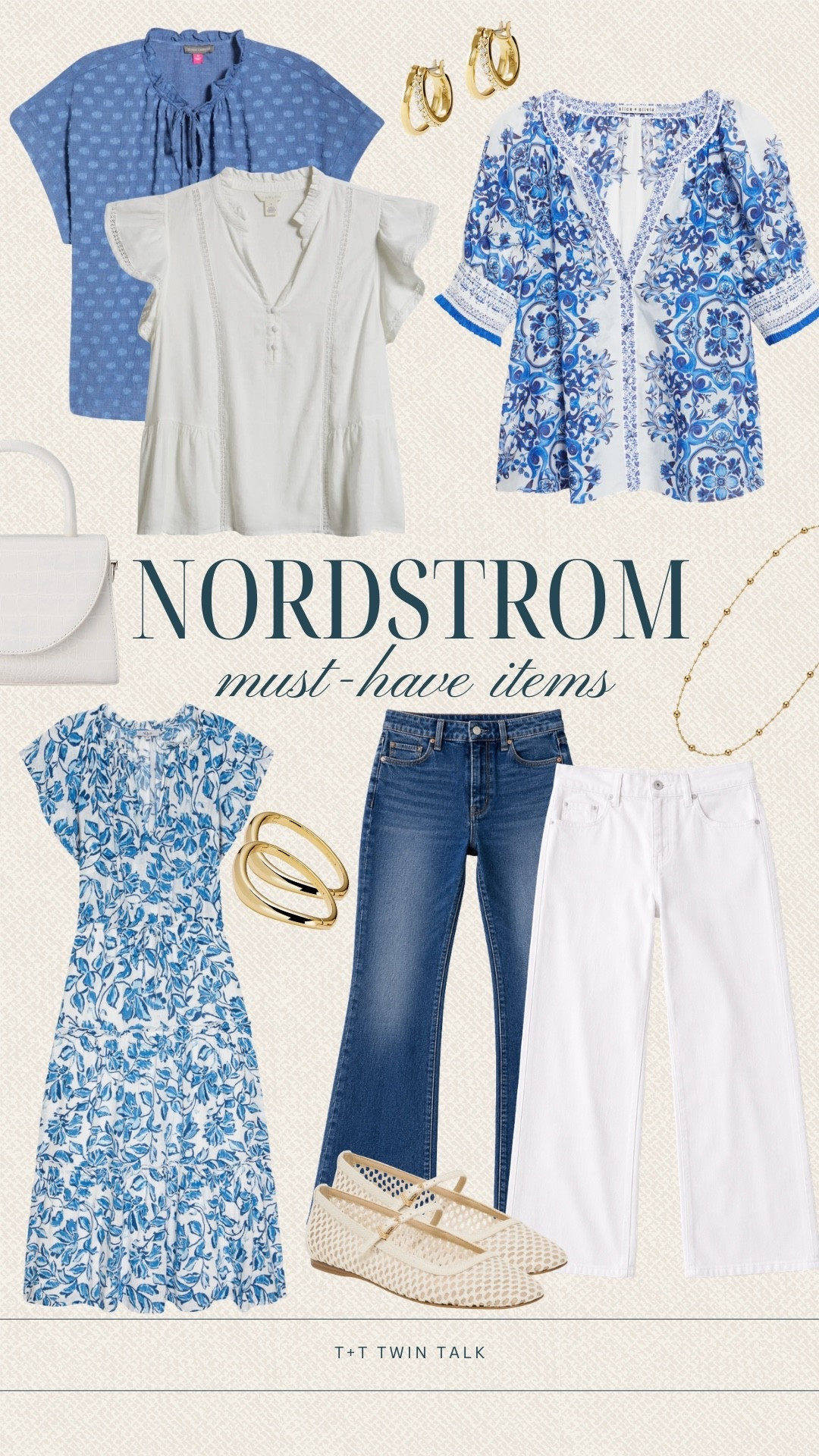 I'm loving all of the blue and white styles from Nordstrom right now. The mix of dresses, tops, and denim gives you plenty of outfit options without overthinking it. Add a few gold accessories to pull everything together.

#LTKSeasonal #LTKOver40 #LTKMidsize