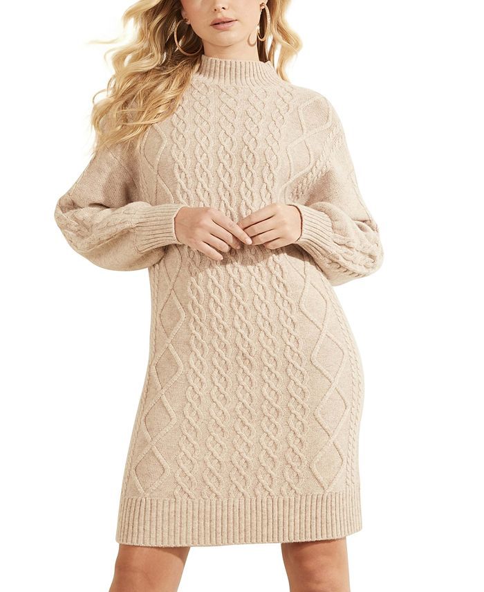 GUESS Cable-Knit Sweater Dress & Reviews - Dresses - Women - Macy's | Macys (US)
