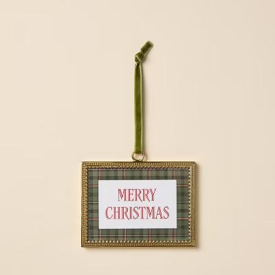 Horizontal Rectangle Frame Christmas Tree Ornament - Hearth & Hand™ with Magnolia | Target
