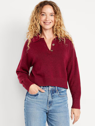 SoSoft Cropped Polo Sweater | Old Navy (US)