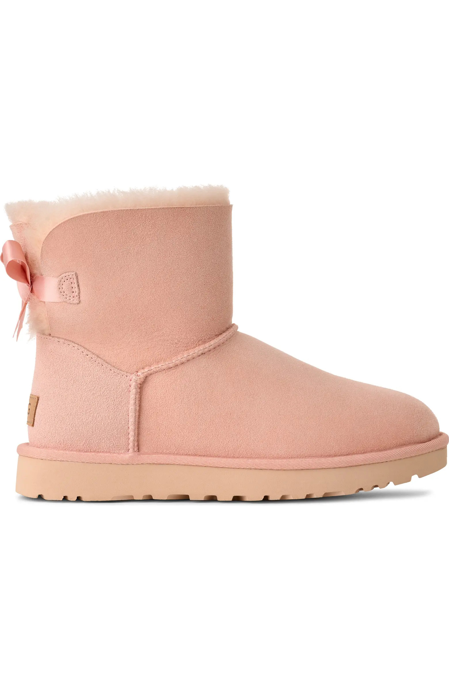 Mini Bailey Bow II Genuine Shearling Bootie (Women) | Nordstrom