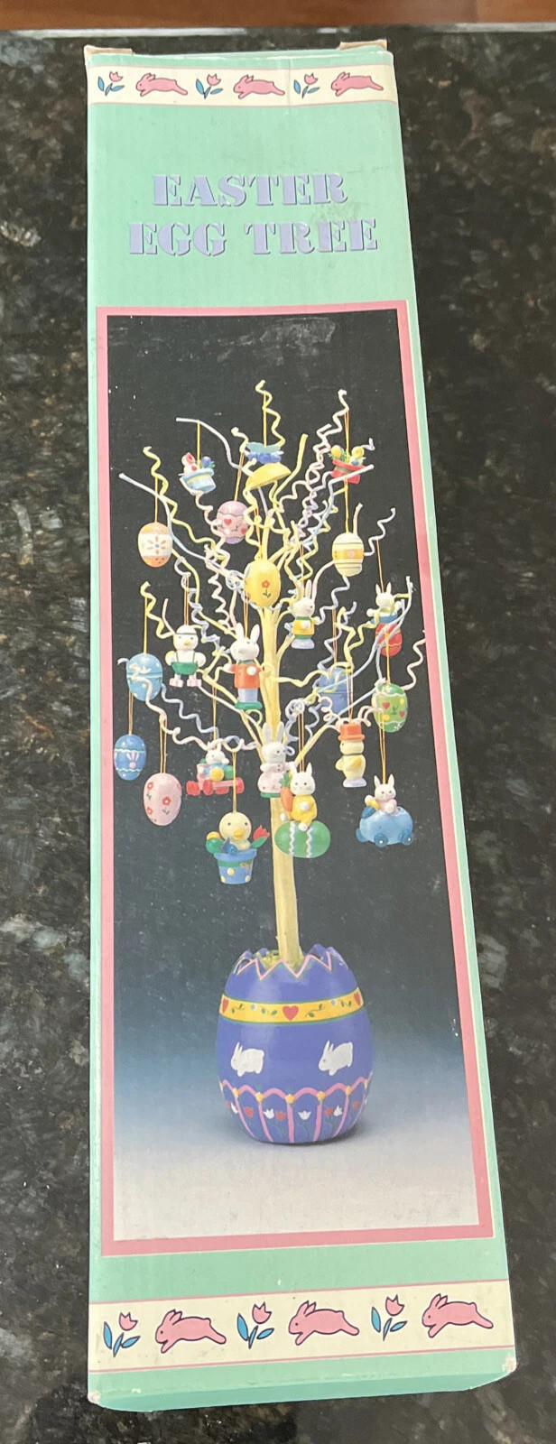 Easter Tree 18" Tall  Vintage Wood Egg Base & Ornaments  | eBay | eBay US