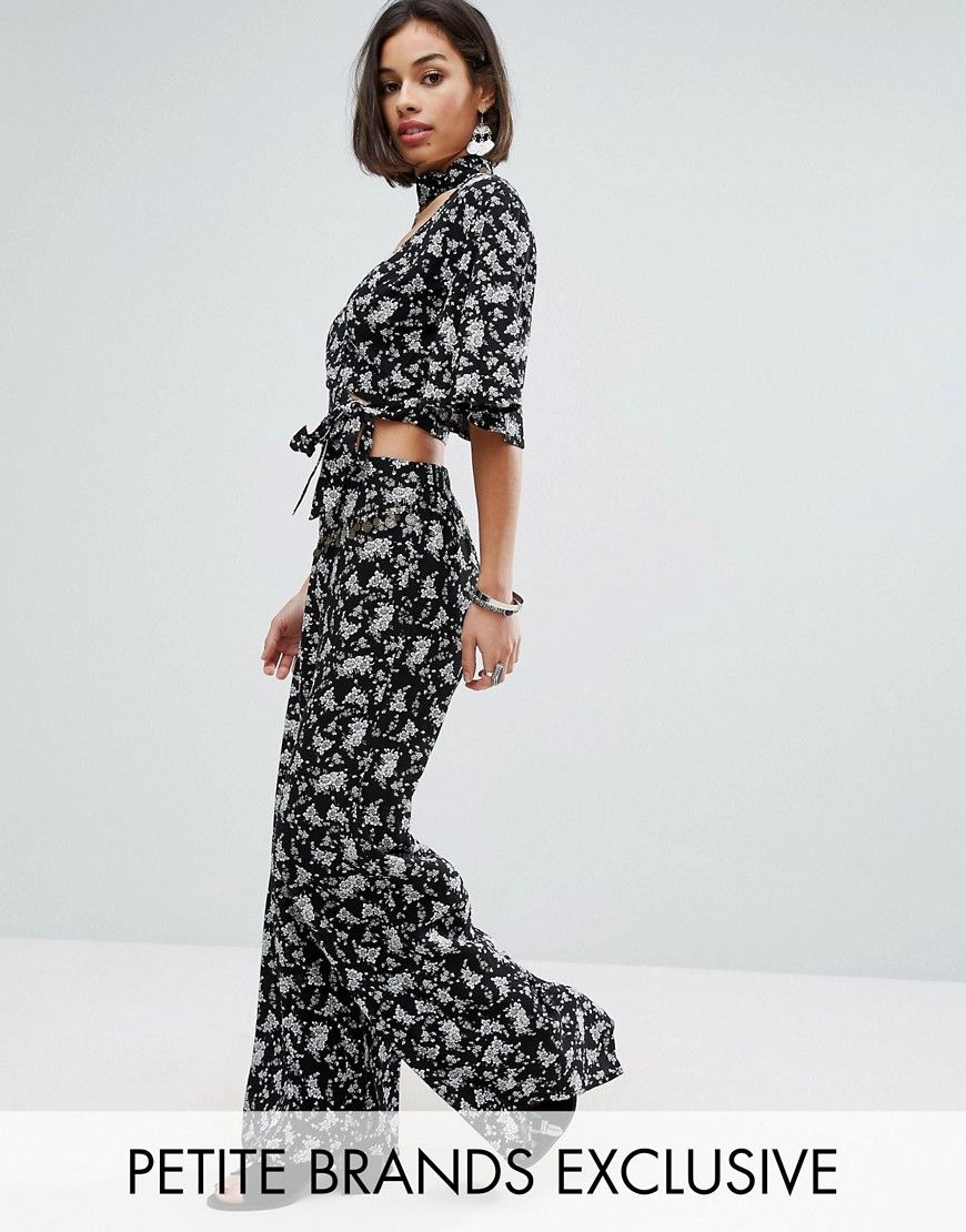 Sisters Of The Tribe Petite Printed Pant With Coin Detail Co-Ord - Multi | ASOS US