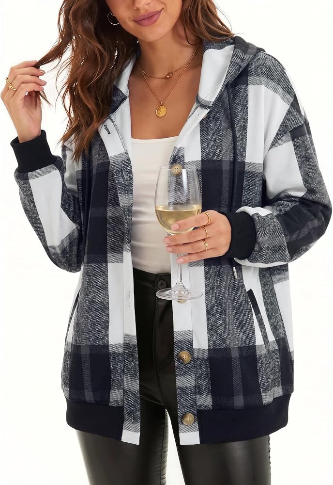 Zeagoo Hoodie for Women Hooded Sweatshirt Button Hoodies With Pockets Comfy Fleece Jackets 2026 F... | Amazon (US)