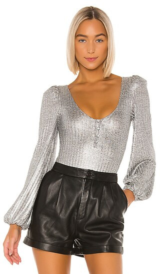 Tularosa Summer Bodysuit in Silver - Metallic Silver. Size S | Revolve Clothing (Global)