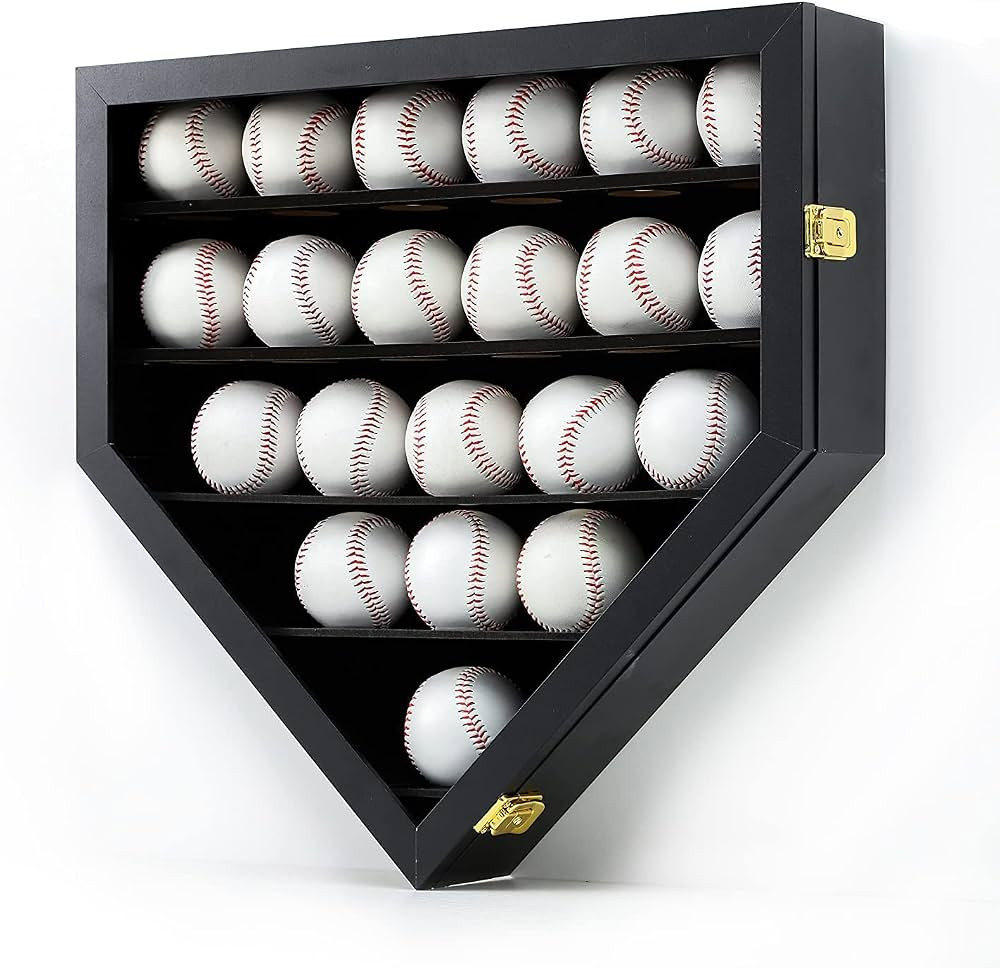 flybold Baseball Display Case - Baseball Holder for Balls - Black Wall Mount Shadow Box for Autog... | Amazon (US)