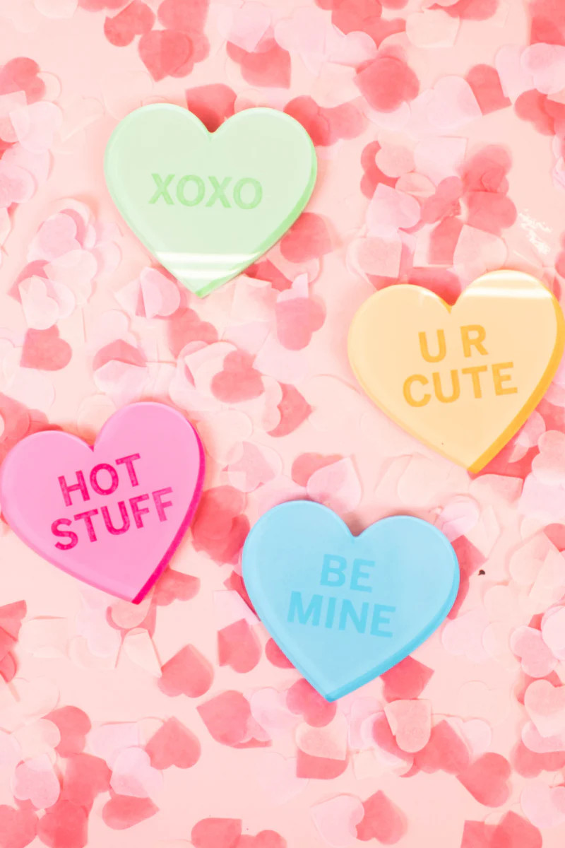 Conversation Heart Coaster Set - Multi | The Impeccable Pig