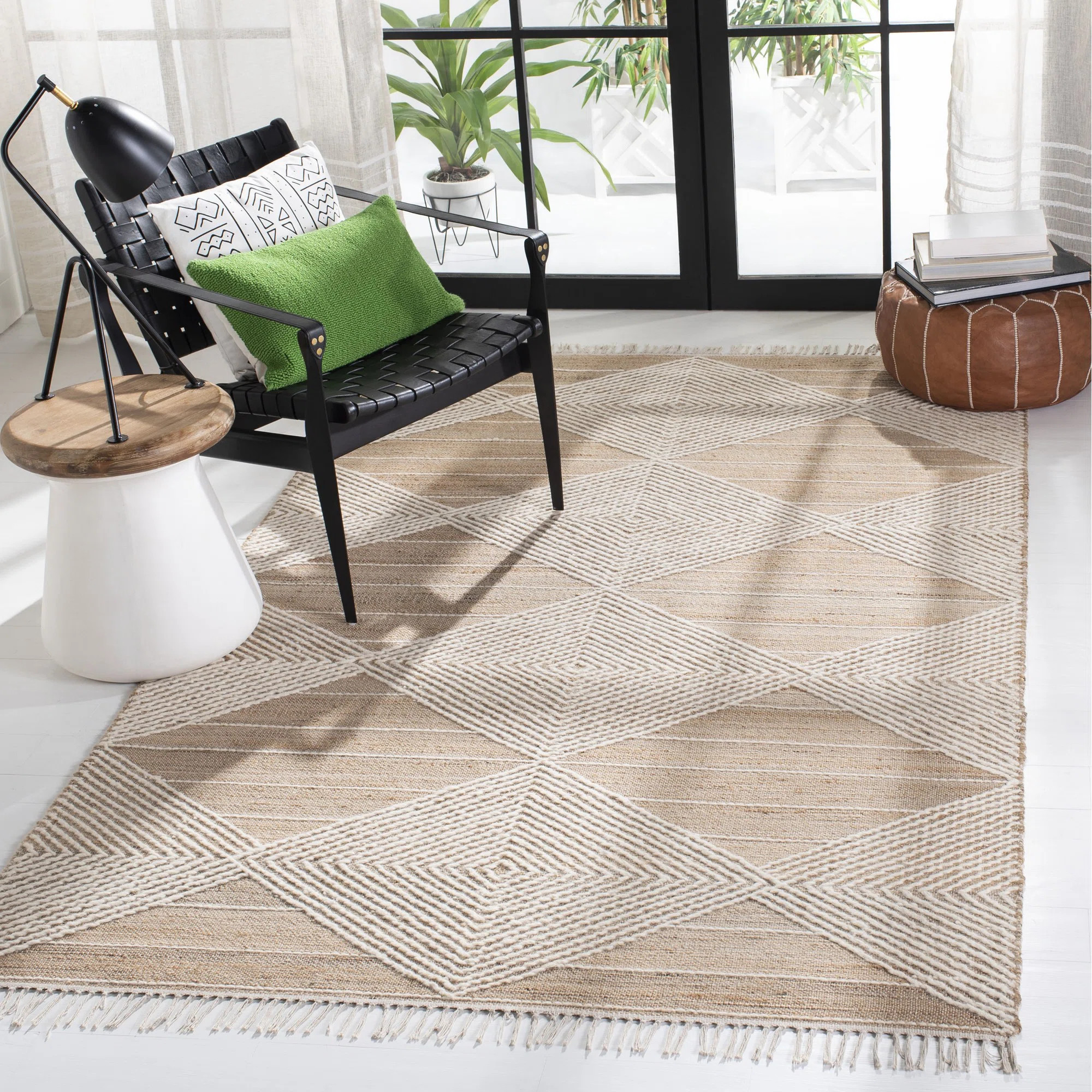 Kilim Hand Woven 90% Jute, 10% Wool Geometric Rug | Wayfair North America
