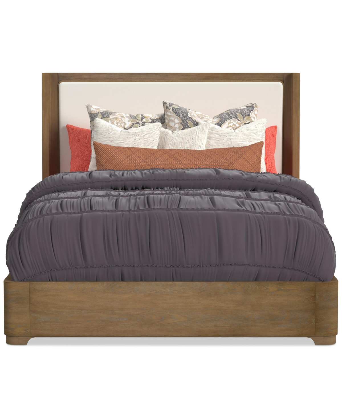 Nordic King Upholstered Storage Bed - Brown | Macy's