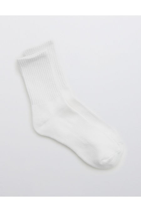 OFFLINE By Aerie Crew Socks Women's Air White One Size | Aerie