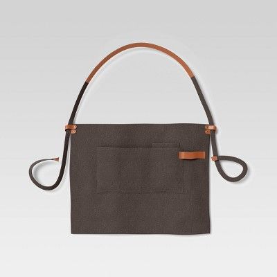Half Apron Waxed Canvas with Leather Gray - Hilton Carter for Target | Target