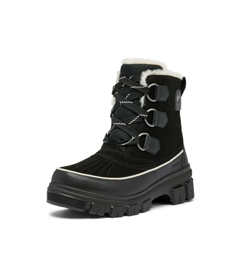 SOREL Women's Tivoli V Waterproof Boot - Black, Fawn - 12 | Amazon (US)