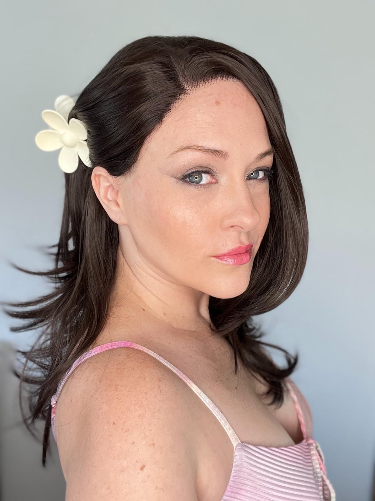 HAIRCUBE Long Wavy Wigs for Women with Partial Bangs, Heat Resistant Fibre Synthetic Lace Front W... | Amazon (US)