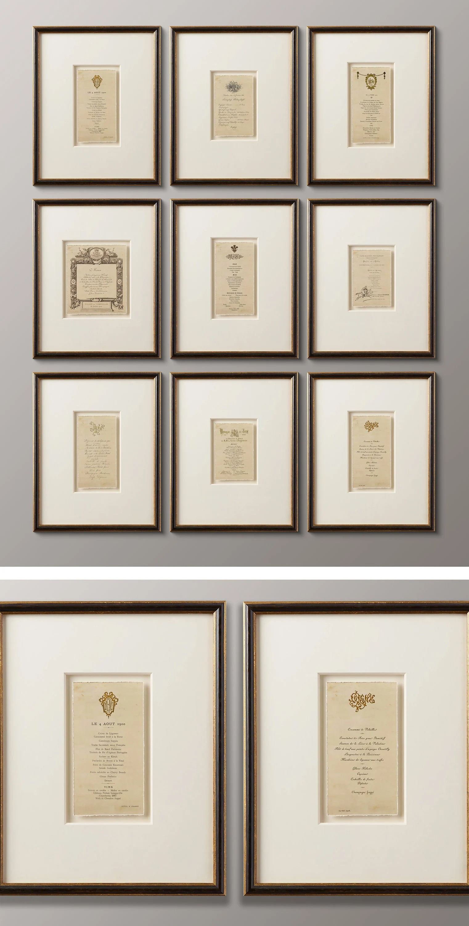Collection of Vintage French Menus, Paris Wall Art for Restoration Hardware Style, French Menu Wall Art, Grandmillennial Art | Etsy (Global)