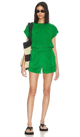 Terrycloth Romper in Jungle | Revolve Clothing (Global)