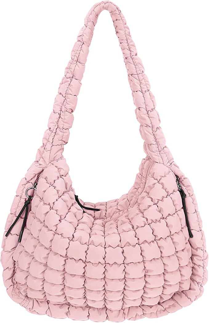 Juoxeepy Quilted Tote Bag Large Carryall Puffer Shoulder Bag Lightweight Padding Hobo Bag | Amazon (US)