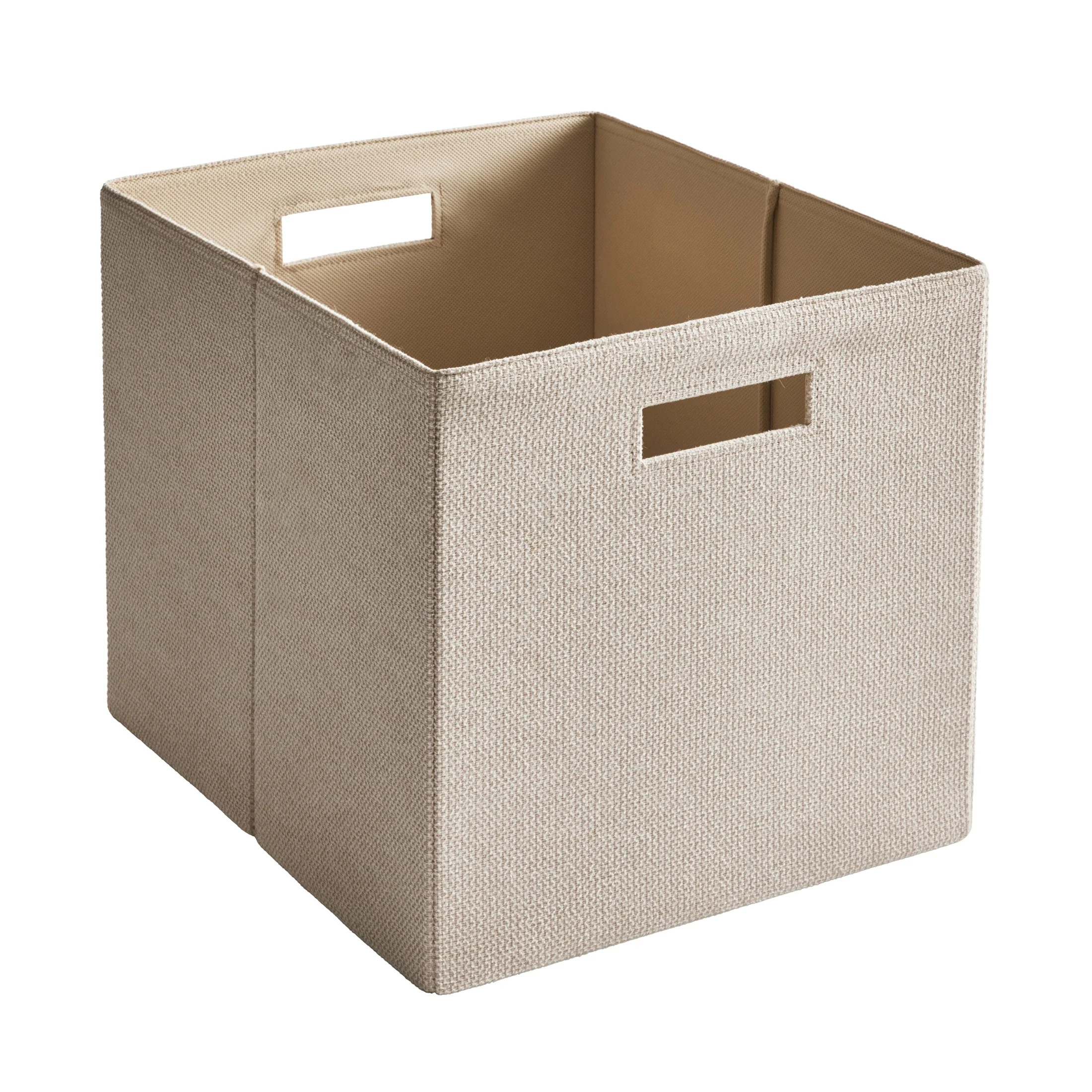 Better Homes & Gardens Collapsible Fabric Cube Storage Bin, Toasted Almond Textured | Walmart (US)