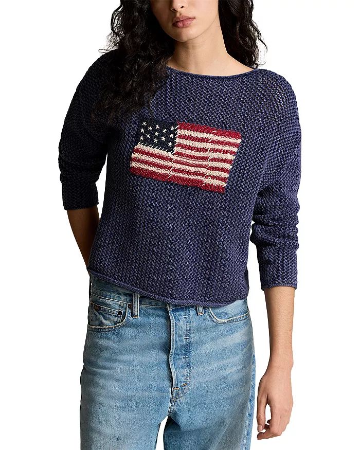 American Flag Pointelle Knit Sweater | Bloomingdale's (US)