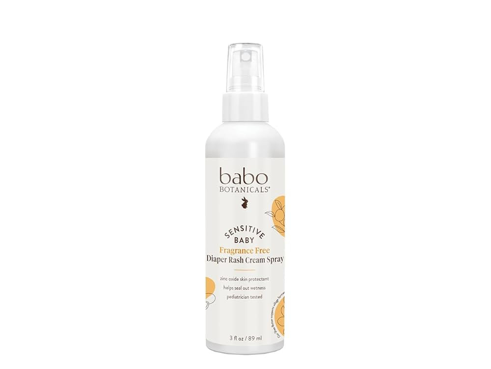 Babo Botanicals Sensitive Baby Fragrance-Free Diaper Rash Cream Spray - No touch, mess-free appli... | Amazon (US)