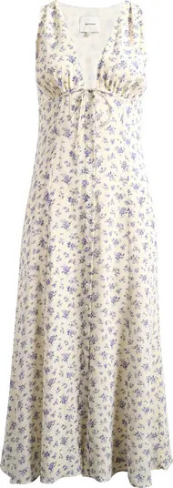 Ceara Plunge Neck Midi Dress | Nordstrom