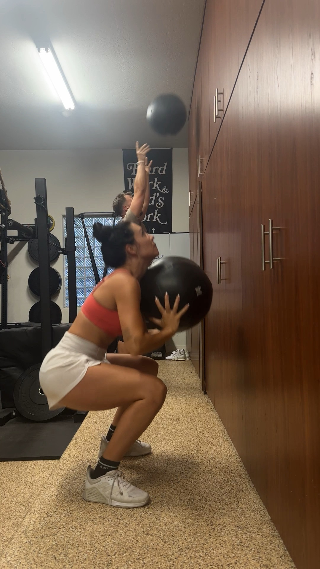 Good morning! Wall balls to start off this Thursday. Sharing some gym wall ball options and my workout clothes!

Aritzia sports bra 
Free people tempo shorts 
Adidas training shoes

#LTKShoeCrush #LTKActive #LTKStyleTip