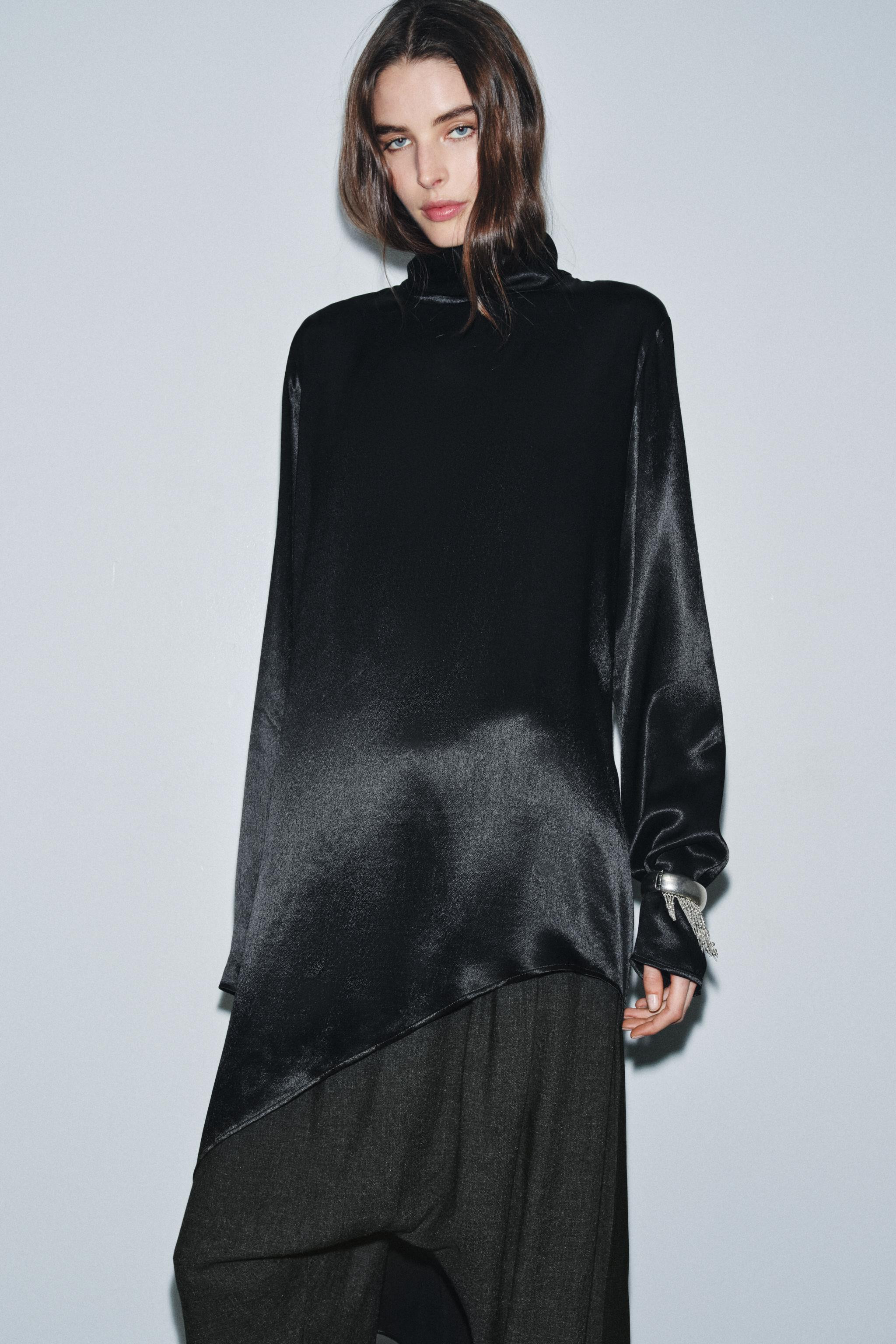 ASYMMETRIC LONG BLOUSE ZW COLLECTION | Zara US