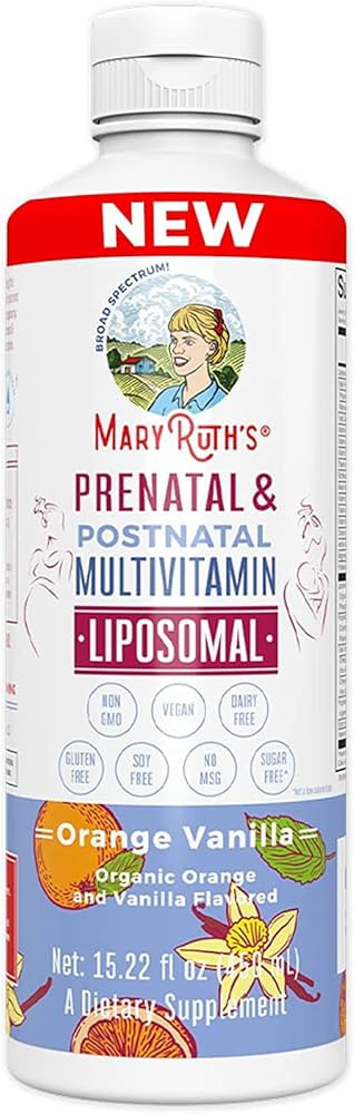 MaryRuth Organics Prenatal & Postnatal Liposomal Multivitamin Women, Sugar Free Liquid Vitamin, f... | Amazon (US)