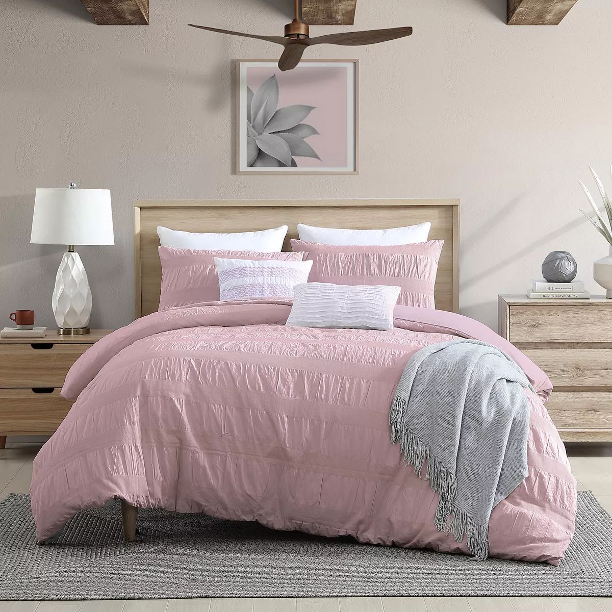 Swift Home Moselle Ruched Waffle Weave Duvet Cover Set with Shams | Kohl's