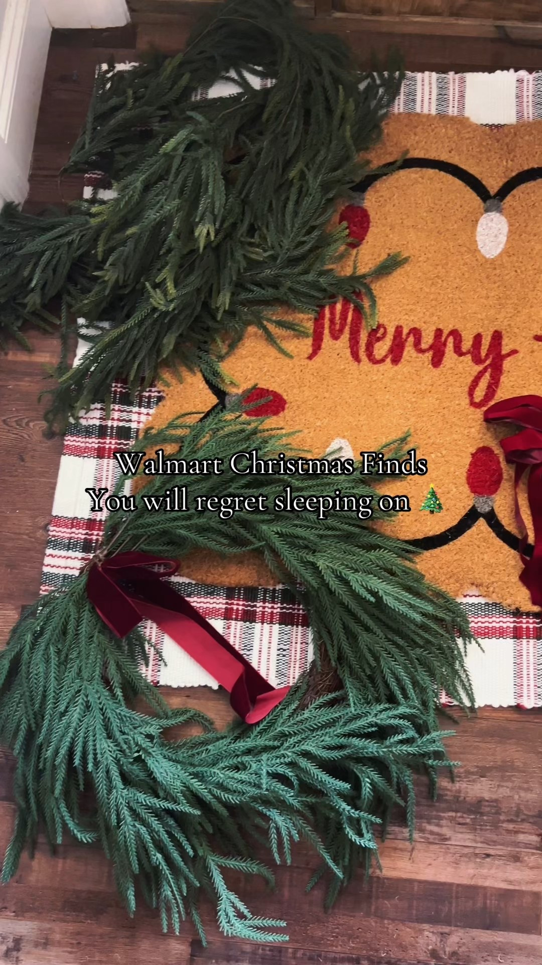 Walmart Christmas decor I had to grab! Love how realistic the garland and wreath look! #walmartfinds #christmasdecor #walmarthaul #christmasdecorating 

#LTKSeasonal #LTKHoliday #LTKSaleAlert