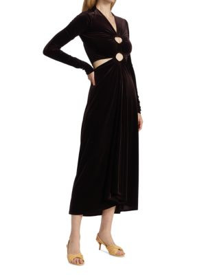Maeve Velvet Cutout Dress | Saks Fifth Avenue OFF 5TH