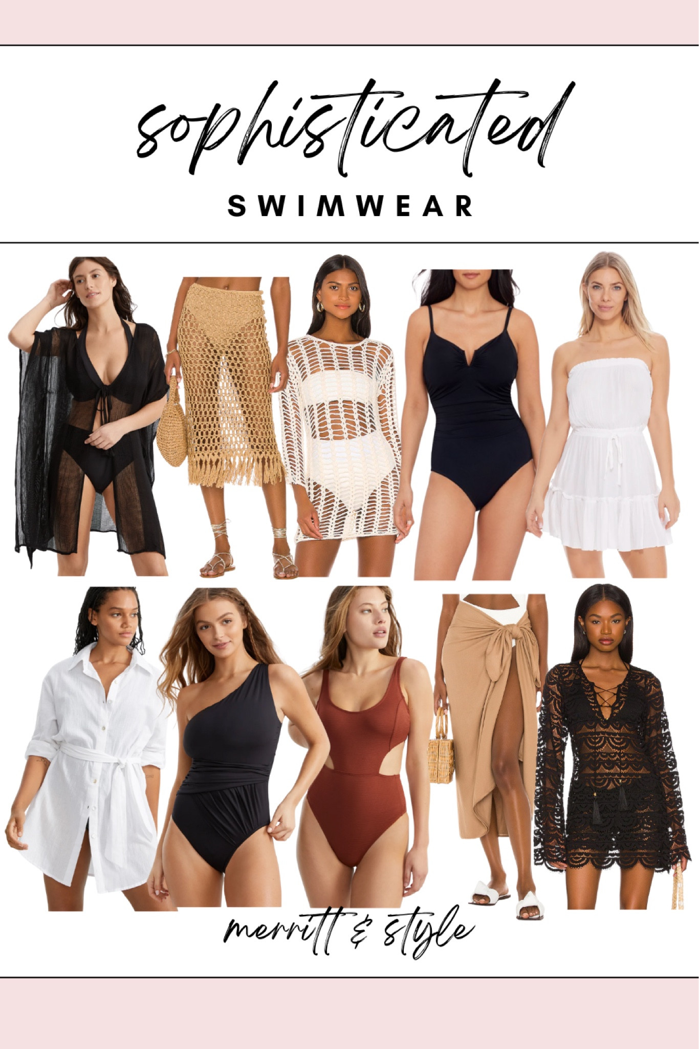 Black and white swimwear sophisticated swimsuit vacation outfit ideas resort outfits 

#LTKstyletip #LTKsalealert #LTKswim