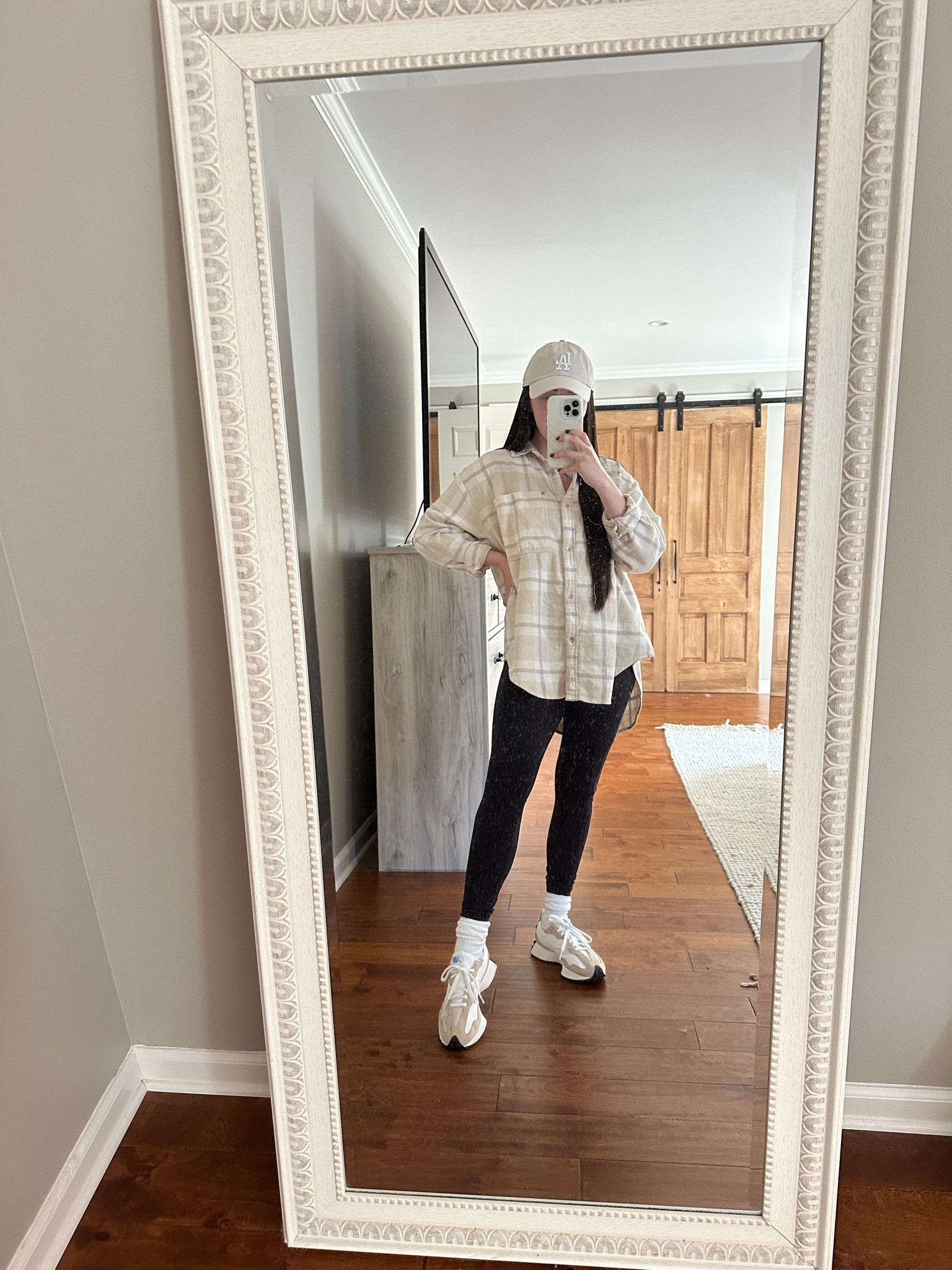 Quick little running around fall outfit 🤍 I’m wearing a size small in the flannel! 

#LTKtravel #LTKfindsunder100