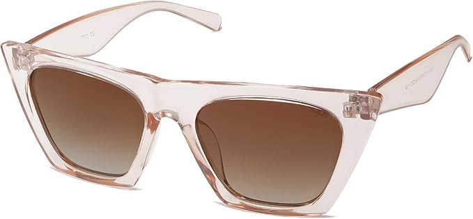SOJOS Oversized Square Cateye Polarized Sunglasses for Women Men Big Trendy Sunnies SJ2115 | Amazon (US)