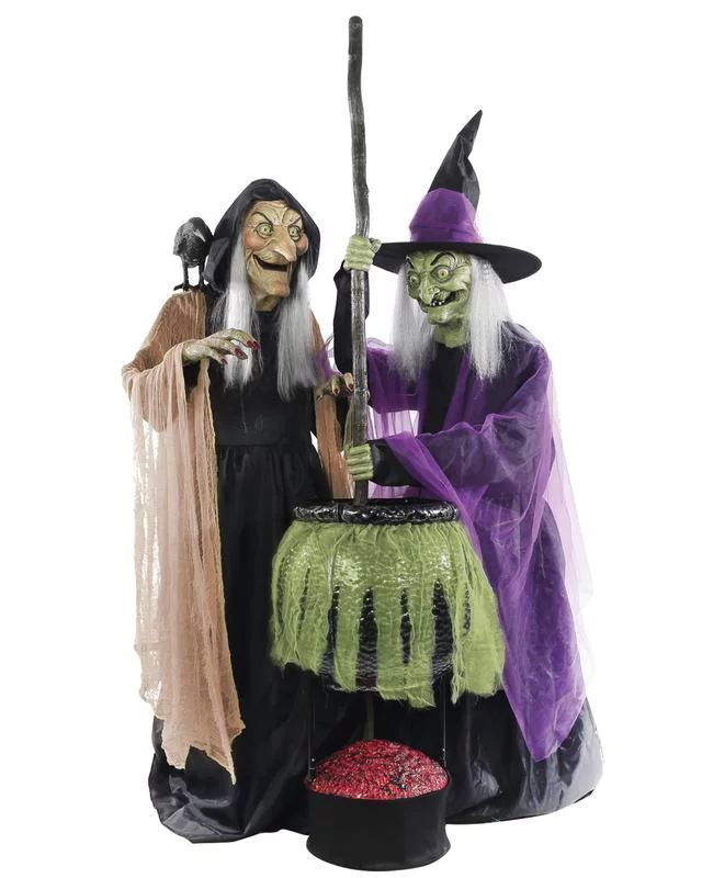 Way to Celebrate Halloween 6 FT Tall Plug-in Light-up with Sound Multicolored Animated Forest Wit... | Walmart (US)