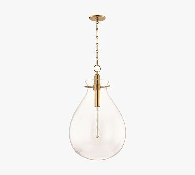 Mayla LED Glass Pendant (8"-18") | Pottery Barn (US)